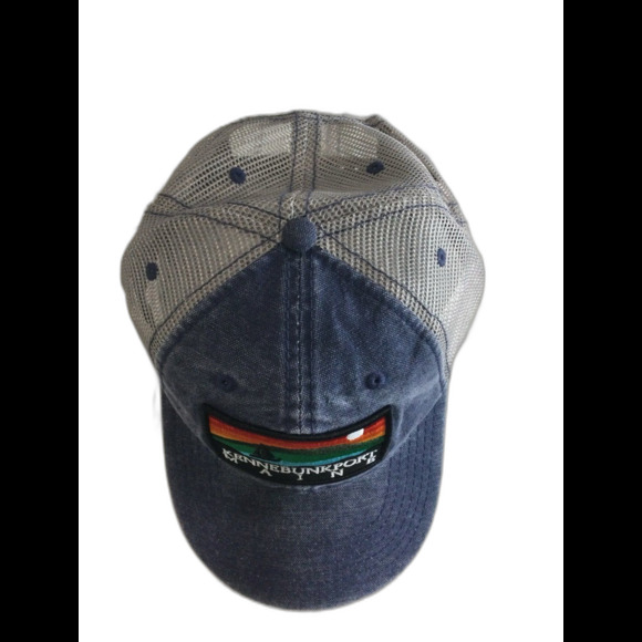 Kennebunkport Maine Cap Hat Unisex Snapback Denim Gray Distressed Cap Patch - Picture 6 of 8